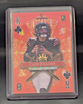 2024 Wild Card 5 Card Draw Stacked Deck Caleb Williams King of Clubs rookie card