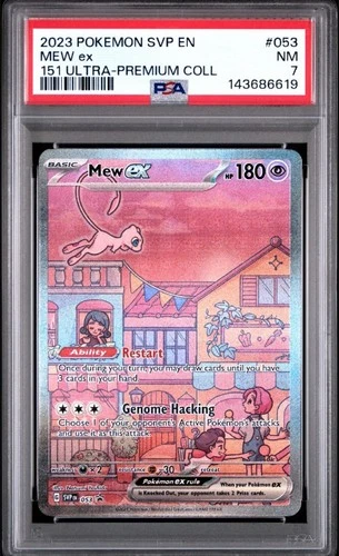 Pokémon Mew EX Black Star Promo Holo Card 2023 SV 151 TCG SVP en 053 PSA 7