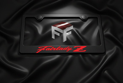 Fairlady Z License Plate Frame Black Metal Japanese Nissa Speed Racing Power USA