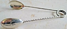 EUC STERLING SILVER TWIST /TWISTED ROPE LOOP /LOOPED SUGAR /OLIVE /BON BON TONGS