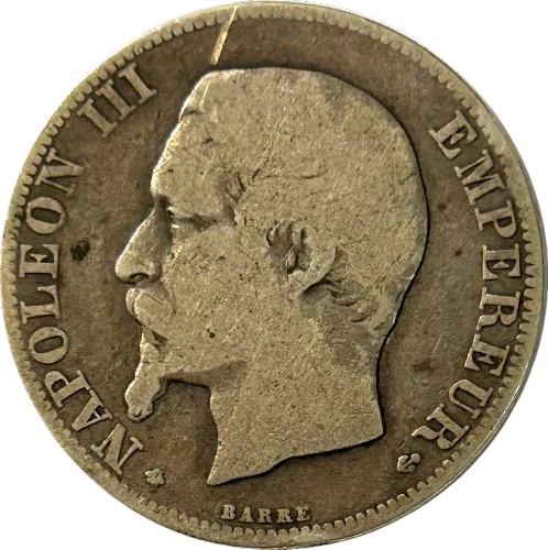 monnaie de 2 Francs Argent Napoléon III