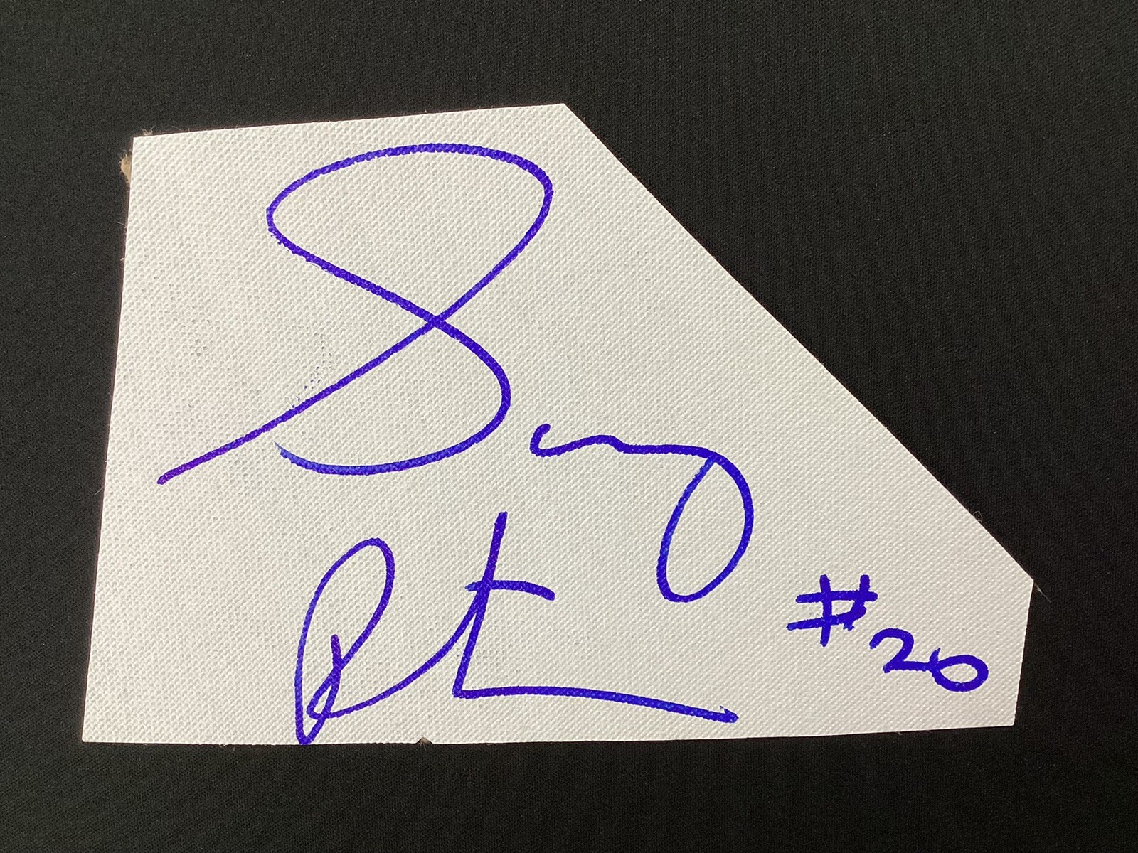 Gary Payton Autographed Signed Seattle Supersonics Cut Canvas Basketball HOF JSA 