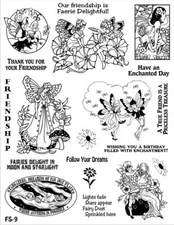 Unmounted Rubber Stamps: Faerie Friends, Butterfly Dancers, Stargazers, Birthday