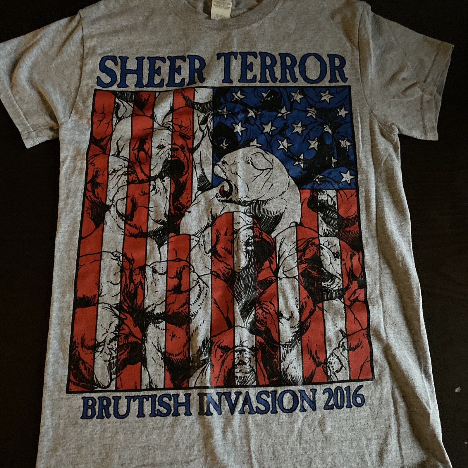 Sheer Terror - Brutish Invasion 2016 T-Shirt - Size: Small