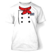 Chef Costume mens Unixes t-shirt fancy dress party Cook outfit