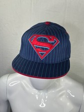 Superman  SnapBack Hat Blue/Red Pinstripe six flags exclusive Snap Back New