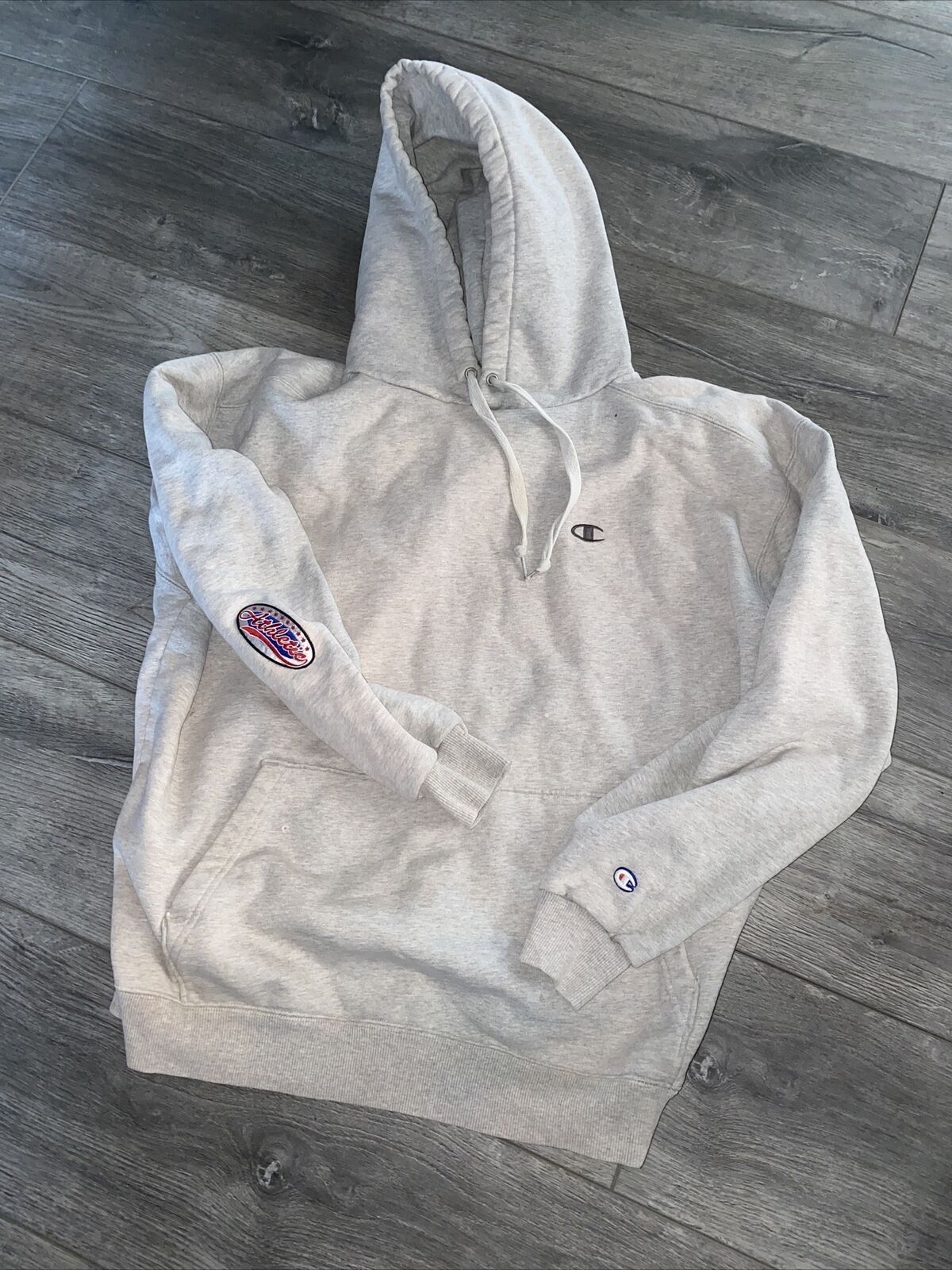 90s Champion Hoodie Sweatshirt Large Gray Grey Reverse Weave VTG eBay