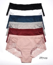 6/12 PACK Women Silky icy Seamless Panties Lingerie No Show Liner Underwear 7129