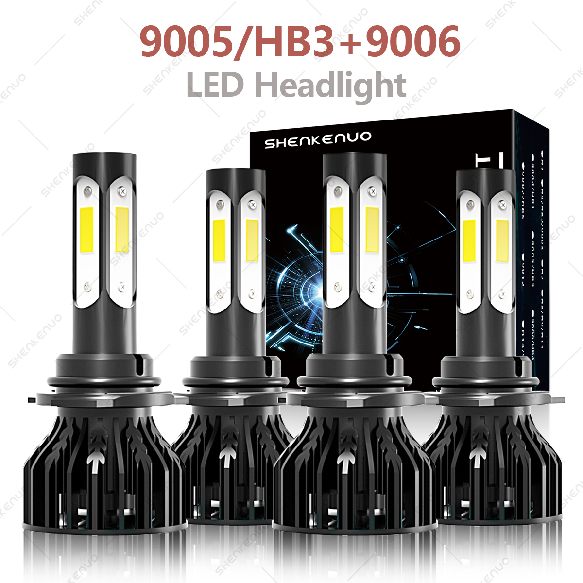 For Honda CRX 1990-1991 LED Headlight High Low Beam 4 Bulb Combo for Car Light