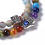 miniature 9 - 7 Chakra Bracelet Mala Beads Crystal Gemstone Buddha Hamsa Anxiety Healing Reiki