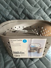 ROOM ESSENTIALS GRAY 3 PC SHOWER CADDY SET - NEW