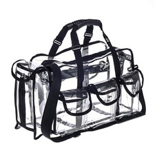 Professional Clear PVC Makeup Kits Organizer Make up Set Bag MUA Carry All Ar...