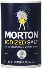 Morton, Iodized Salt, 26oz ( 1 canister)