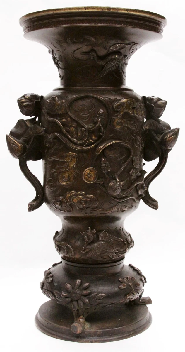 青铜日本花瓶1850-1899 | eBay
