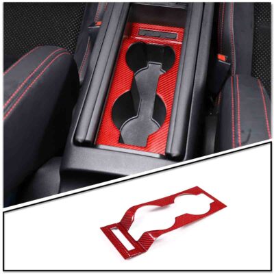 Red Carbon Central Control Cup Holder Frame Trim Cover For GR 86/Subaru BRZ 2022