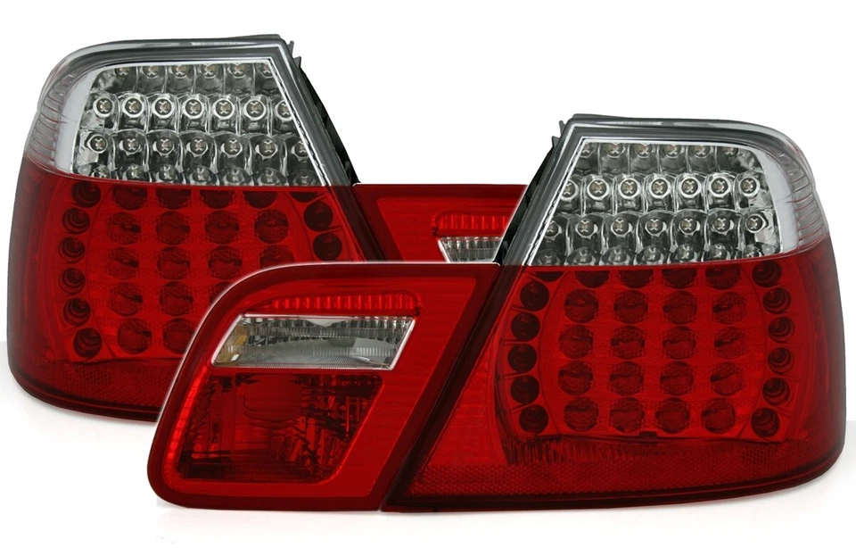 LED Rückleuchten Set in Rot Weiss für 3er BMW E46 Cabrio Heckleuchten - Bild 2 von 4
