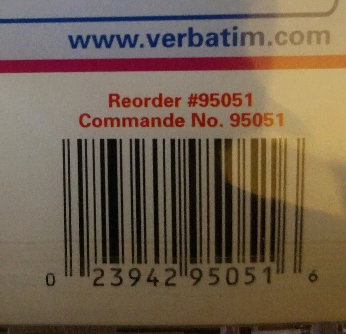 Verbatim DVD-R 120 Mins 4.7GB Blank Disc New & Sealed 16X