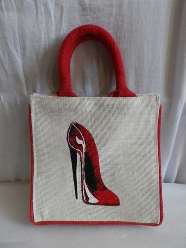 JUTE / LEINWAND LUNCHTASCHE / MINI SHOPPER / TOTE. NEU.9 DESIGNS. - Bild 6 von 29