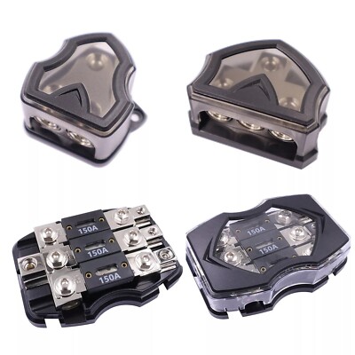2/3 Way Car Audio Power Ground Distribution Block ANL 3x150A Fuse Holder US