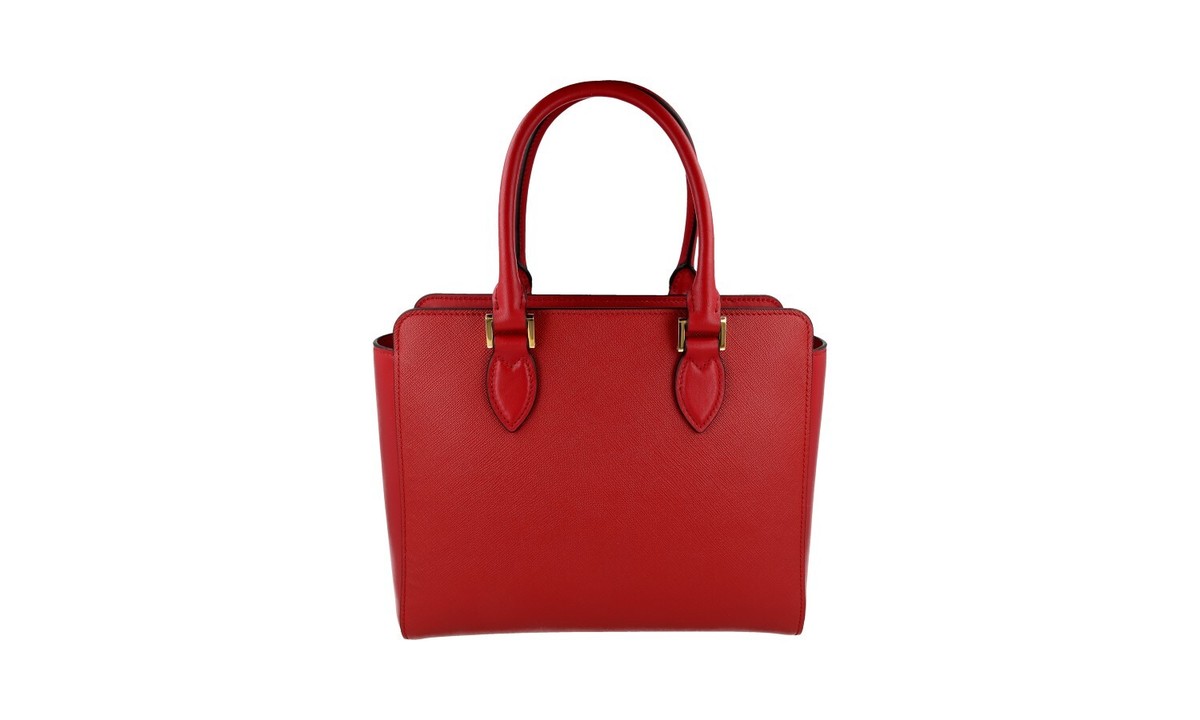 PRADA SAFFIANO TWOWAY SHOULDER BAG HANDBAG 1BA113 RED LEATHER NEW