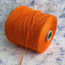 Linen tape yarn Color Orange 94/6% Linen/Polyamide 290m/100g, Per 100g