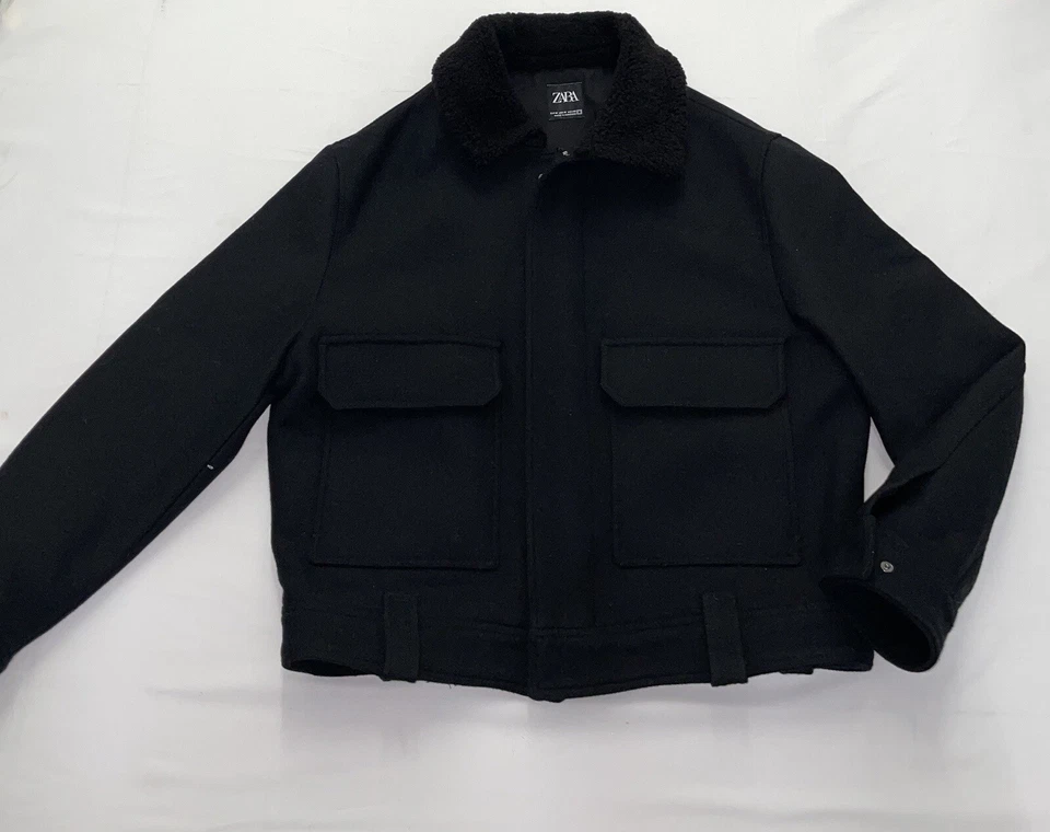 ZARA CLASSIC CROPPED LENGTH JACKET SIZE Medium - Image 3 of 4