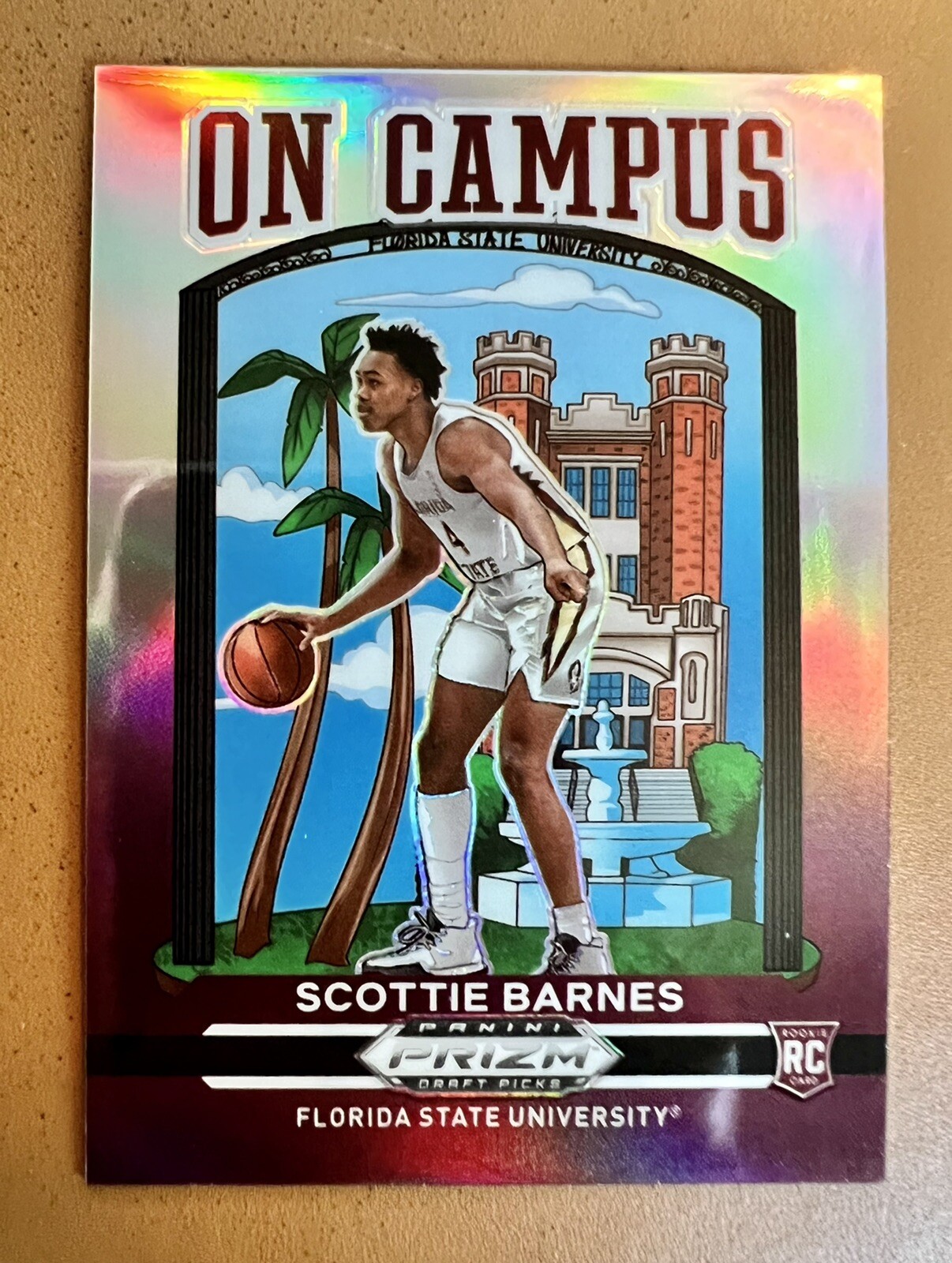 Scottie Barnes ON CAMPUS PRIZM #5 SSP 2021 Panini Prizm Draft Picks Rare RC ROY!