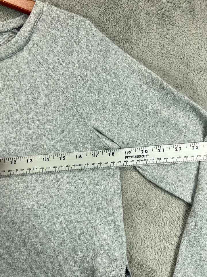 ALYA Mujer Grande Prendas para el torso Gris Vellón Camisa Cuadros Detalle Lateral Manga Larga Damas Foto 3 de 4