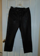 Kenneth Cole Leather Men Pants Straight Leg Size 34 X 29