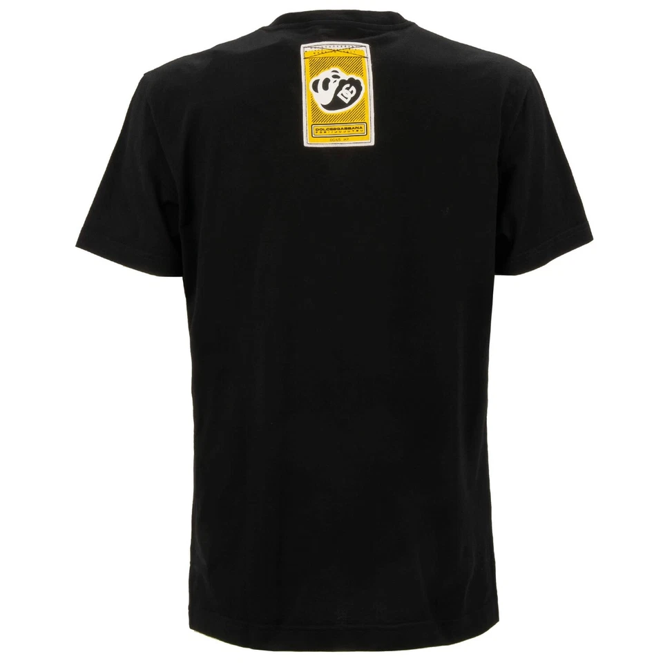 Футболка с логотипом DOLCE & GABBANA DG Panda Heart Jujutsu Kaisen черная 48 размер США 38 M - Изображение 2 из 4