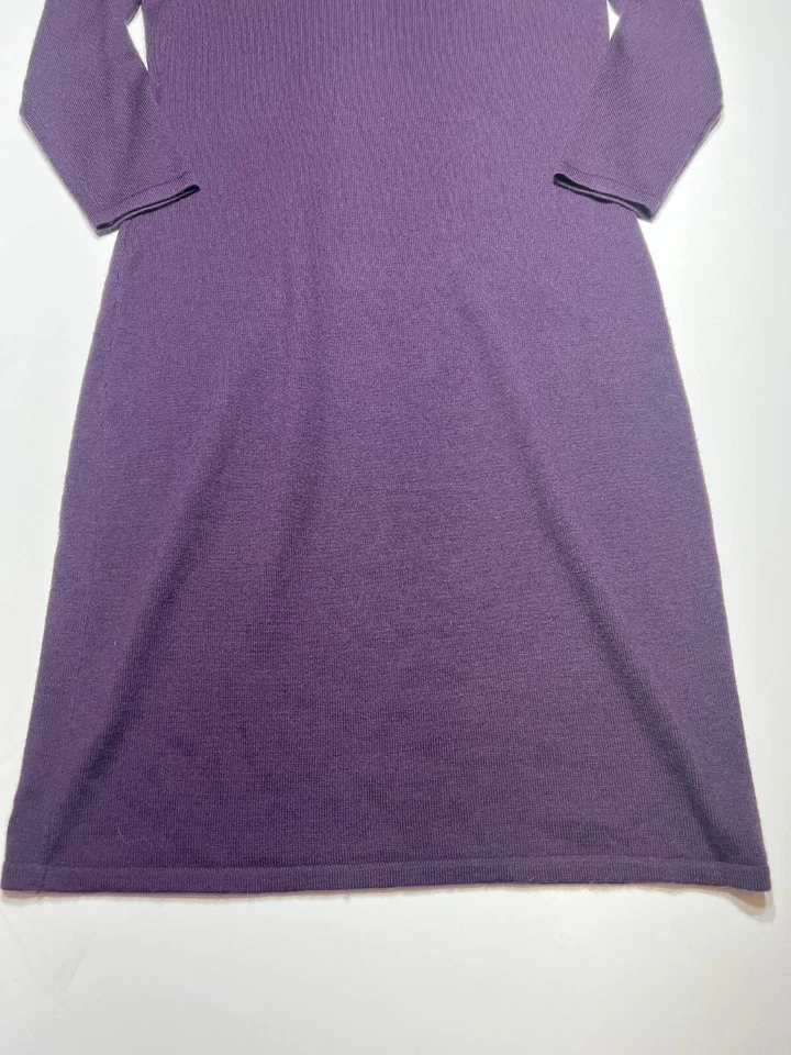 Vestido Antonio Melani Mujer Talla XS Púrpura Tejido Rosa Recortado Suéter Lana Merino Foto 4 de 4