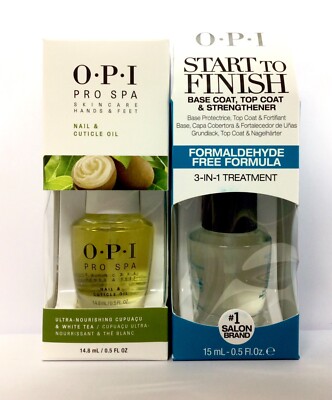 OPI start to finish formaldehyde free formula + Pro Spa Nail & Cuticle Oil 0.5oz