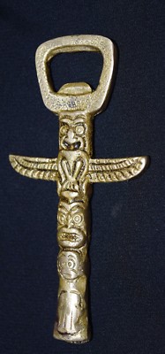 Aztec Ghost Design Soda Bottle Opener Brass Symbol Bottle Opener Pub Bar Decor