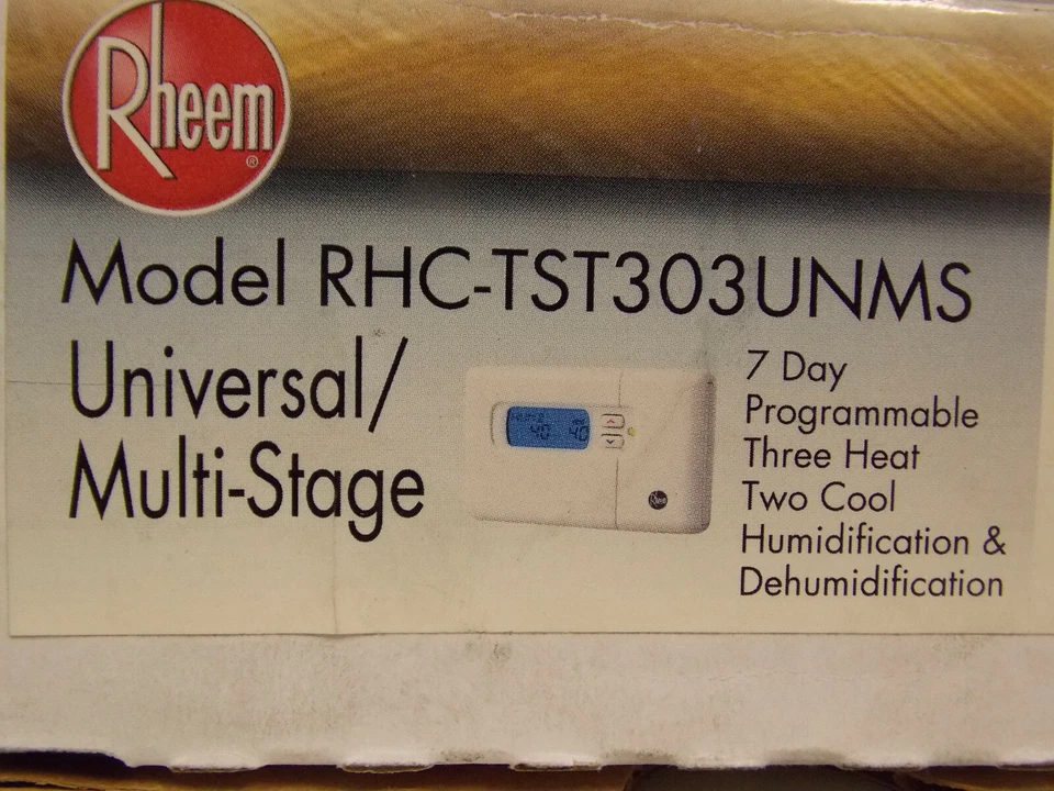 Rheem Universal Multi-Stage Thermostats RHC-TST303UNMS - 7 Days , 3Heat , 2Cool - Image 3 of 3