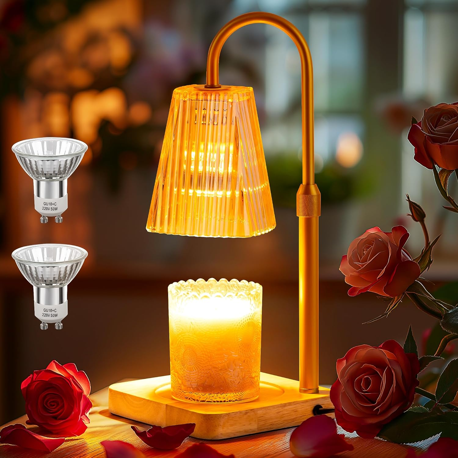 Flicker-Free Candle Warmer Lamp with Auto Shutoff Timer  -image