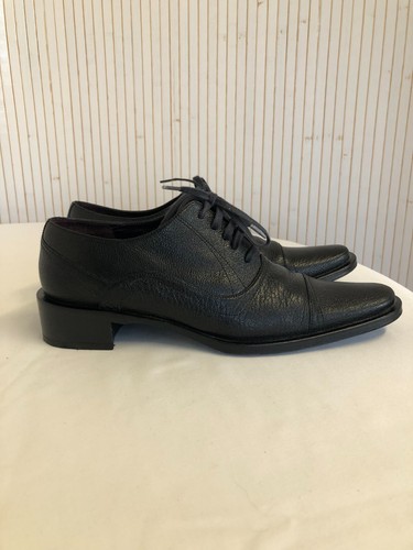 Chaussures Richelieu Mosquitos cuir noir P.3 1/2 (36,5) - Imagen 2 de 9