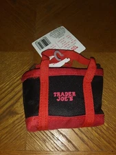 TRADER JOE'S MICRO TOTE & GROCERY BAG 2 in 1 BAG-RED-NWT!