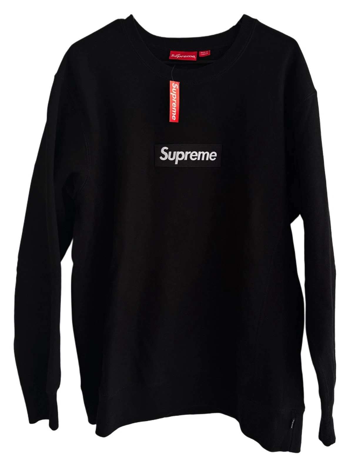 Sweat à capuche col rond logo Supreme Box FW15 2015 taille XL (FW15 SW6) noir neuf