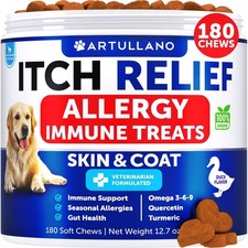 Dog Allergy Relief Chews Itching Skin Relief Treatment Dry Itchy Skin Supplement
