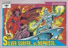 1991 Marvel Universe #122 Silver Surfer vs Mephisto