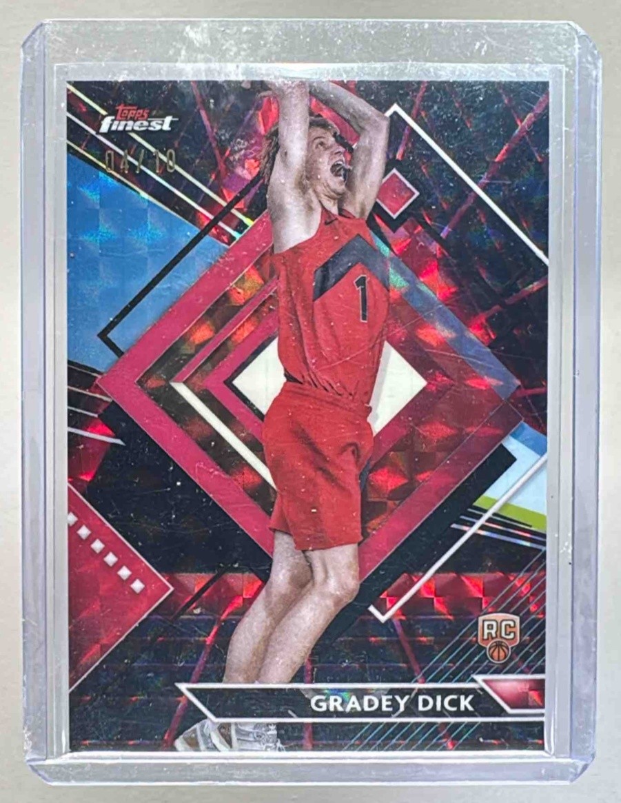 Gradey Dick 2023 Topps Finest #280 Red Black Geometric Refractor Rare RC /10