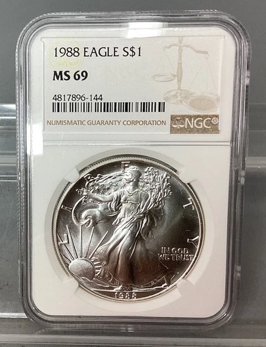 1988 American Silver Eagle - NGC - MS 69