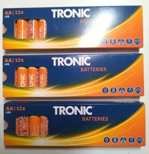 Tronic AA LR6 Alkaline Batteries 36 Pack 1.5V New Sealed Long Life Exp 12/2030 0.26 per battery