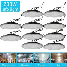 10Pack 200W UFO Led High Bay Light Commercial Industrial Factory Warehouse Light