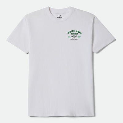 BRIXTON SERVICE TEE T-SHIRT GR: M WHITE