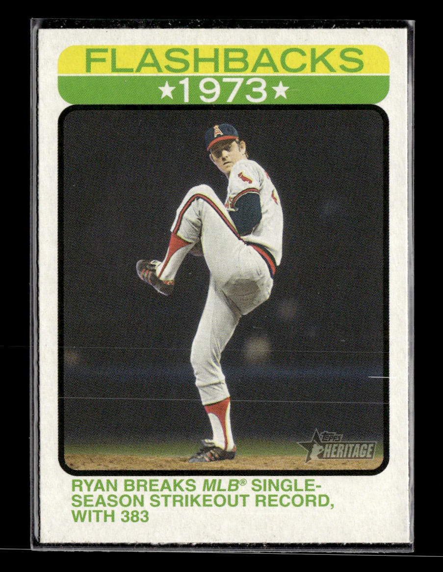 2022 Topps Heritage #BF-1 Nolan Ryan Baseball Flashbacks