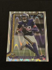 2025 Topps Chrome Justin Jefferson Raywave SP #195 Minnesota Vikings