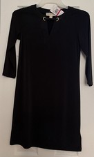 NWT Black Michael Kors XS Black Dress Approx. 3/4 Length Sleeves