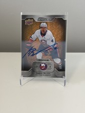 Samuel Bolduc 2023-24 Upper Deck Engrained Oak Rookie Auto NY Islanders