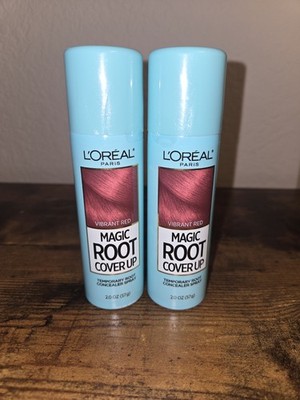 LOT (2) L'OREAL PARIS MAGIC ROOT COVER UP, TEMPORARY ROOT CONCEALER, VIBRANT RED